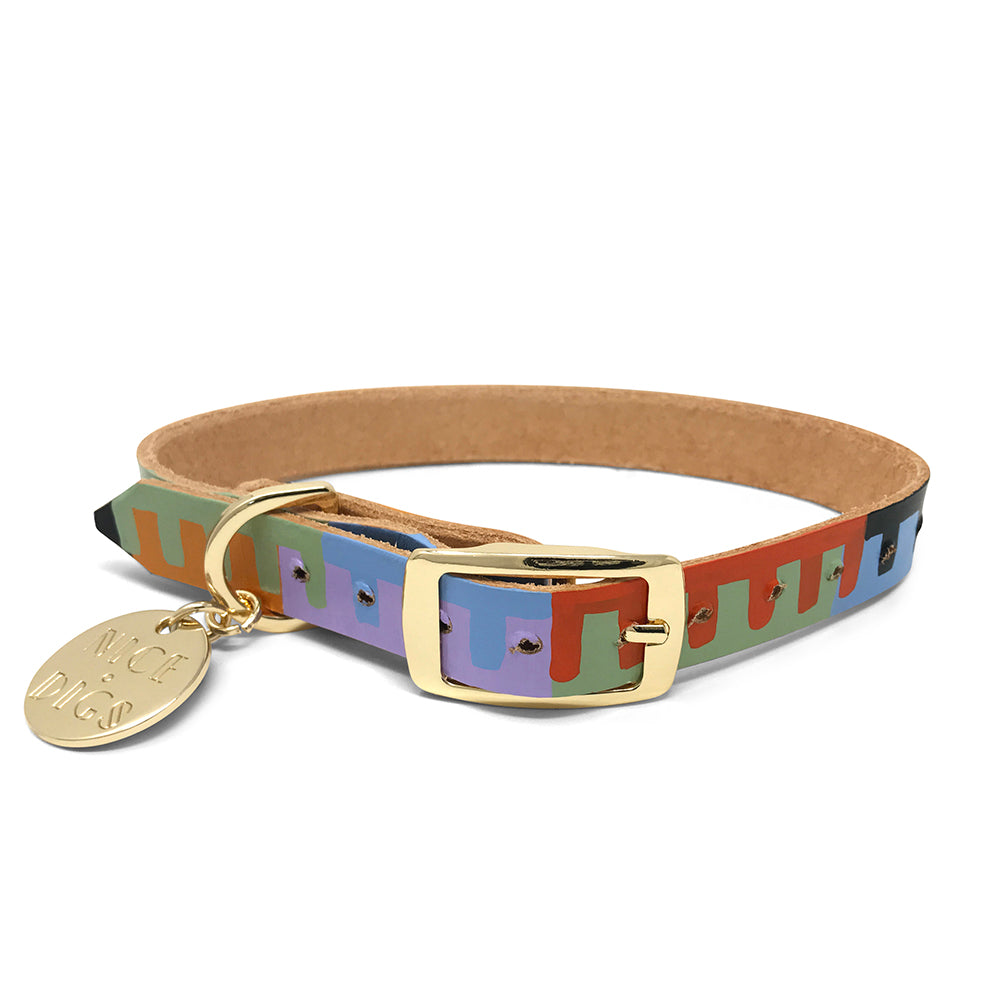 Level Up Leather Dog Collar