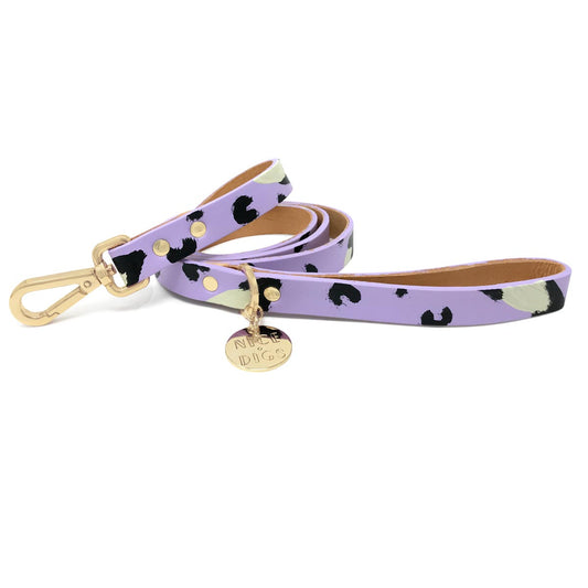 Animal Leather Leash - Lilac