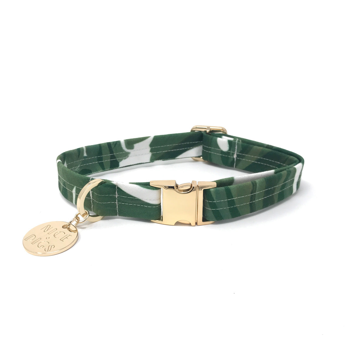 Monstera Printed Dog Collar