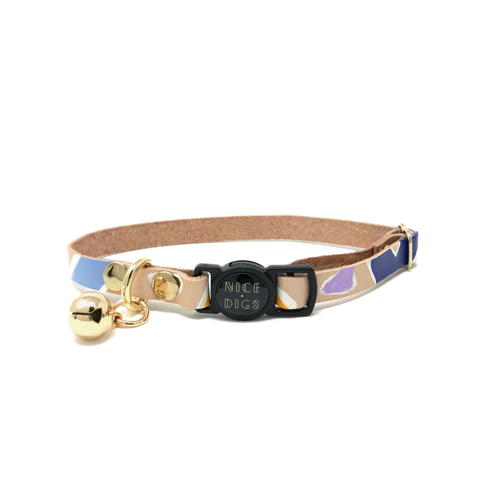 Rock Candy Leather Cat Collar